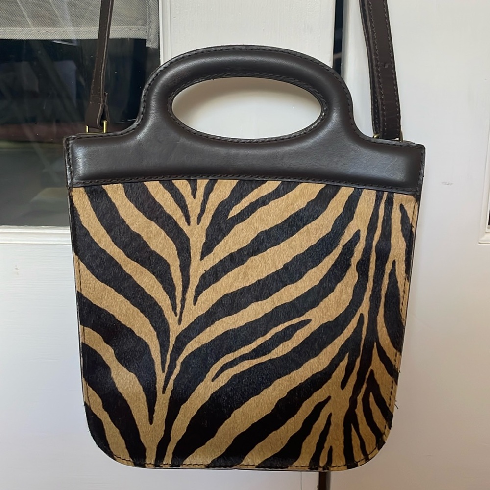 Madewell faux tiger fur purse